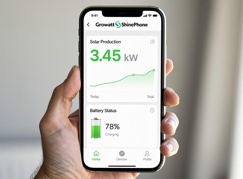 Growatt ShinePhone monitoring app