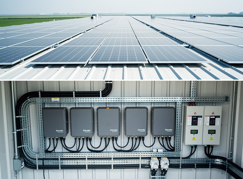 Three-phase commercial solar with Schneider