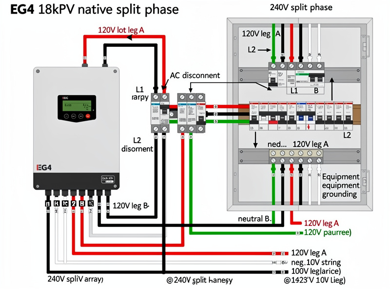 EG4 18kPV split-phase wiring