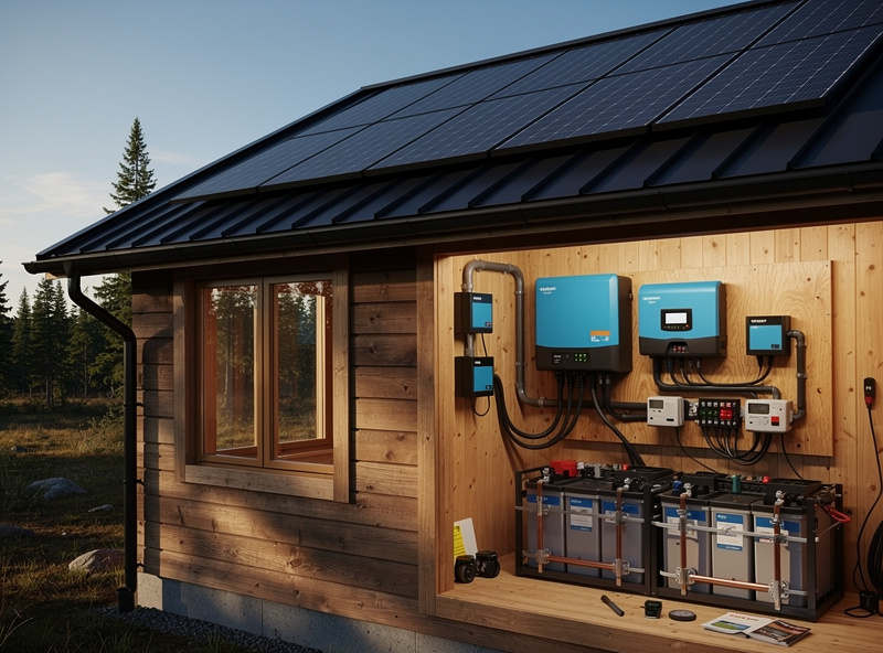 Off-grid cabin Victron system