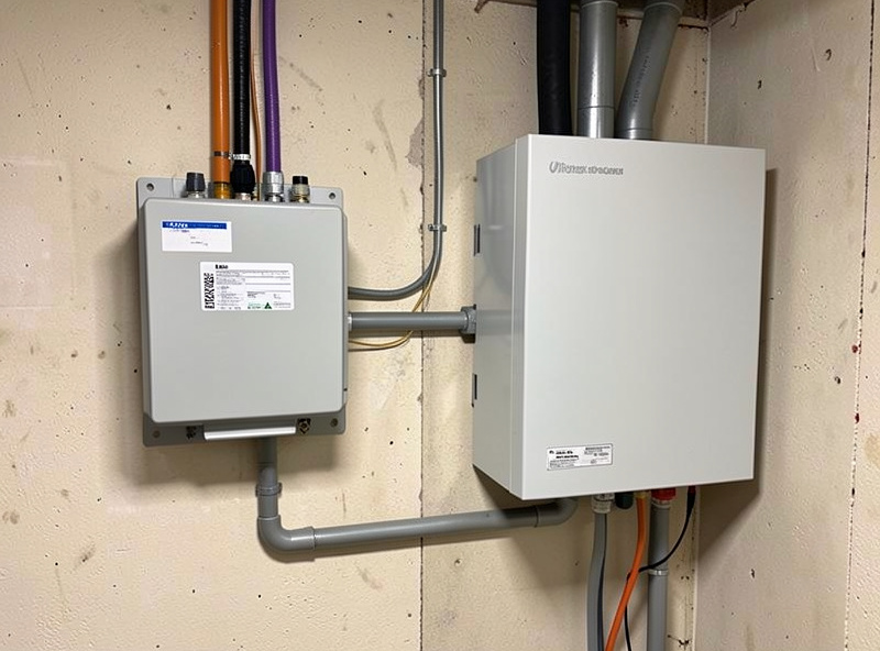 Separate grid-tie string inverter mounted beside a battery hybrid inverter for AC coupling