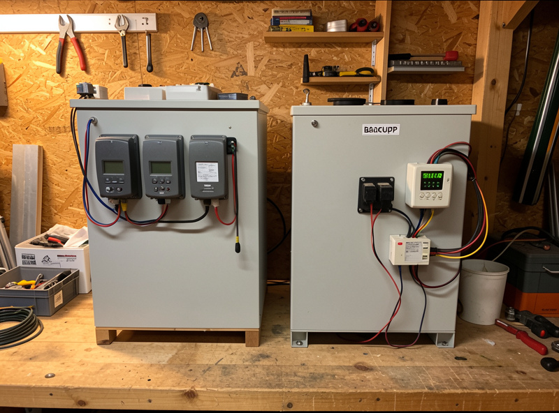 Comparison of a daily-cycling solar battery bank and a backup battery bank illustrating different depth-of-discharge strategies