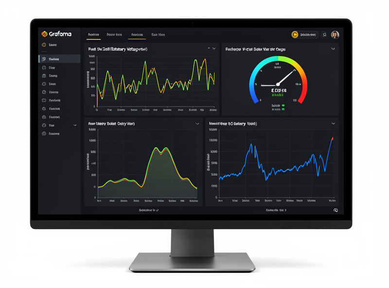 Grafana dashboard showing per-cell voltage, state of charge, and daily solar yield for a home LiFePO4 bank