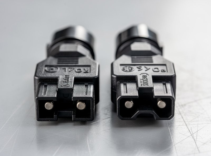 Genuine and clone MC4 solar connectors compared on a workbench