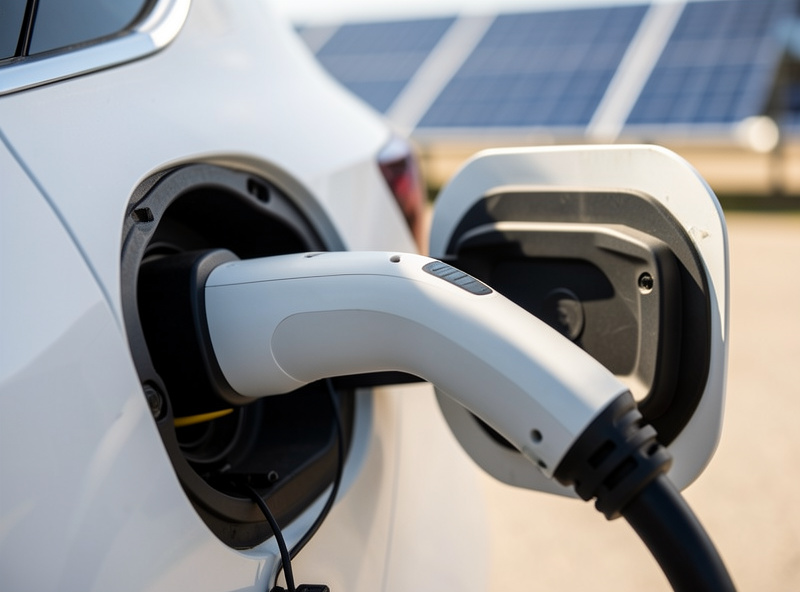 Electric vehicle charging at home from a rooftop solar and battery system