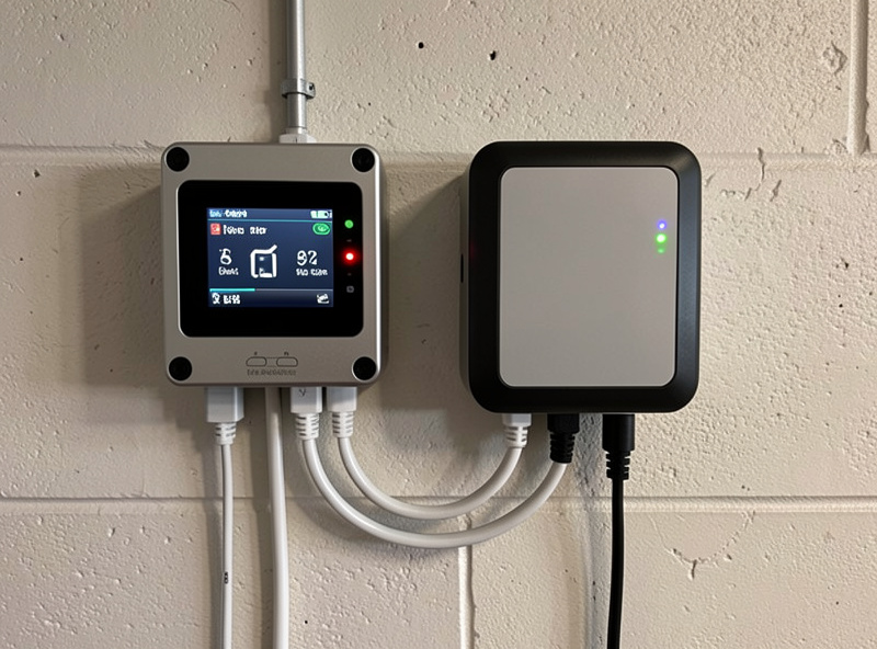 Home energy meter and smart EV charger controller showing off-peak charging in progress