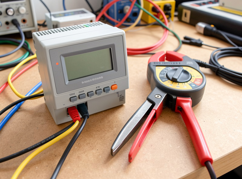 Energy monitoring meter and clamp meter measuring solar production and household load