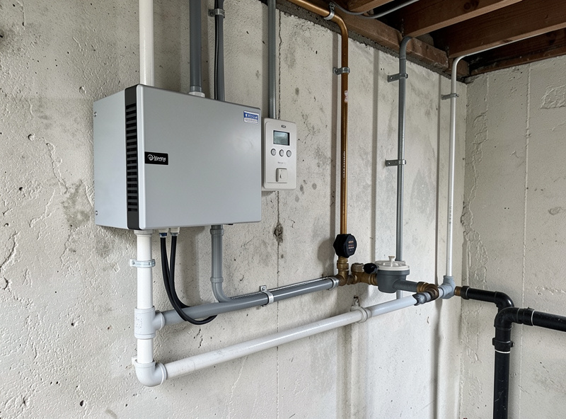 LiFePO4 battery and pure-sine inverter wired to back up a basement sump pump circuit